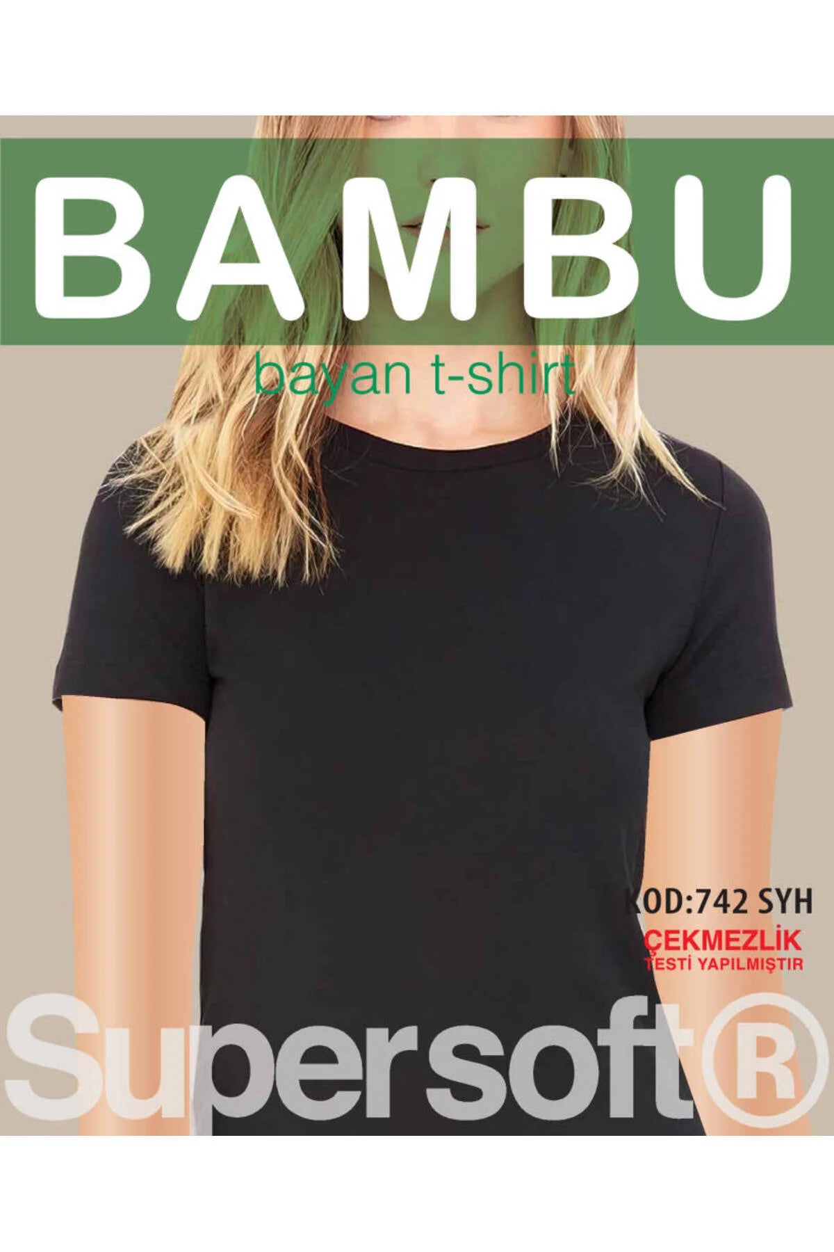 3'Lü Kadın Bambu Sıfır Yaka T-Shirt