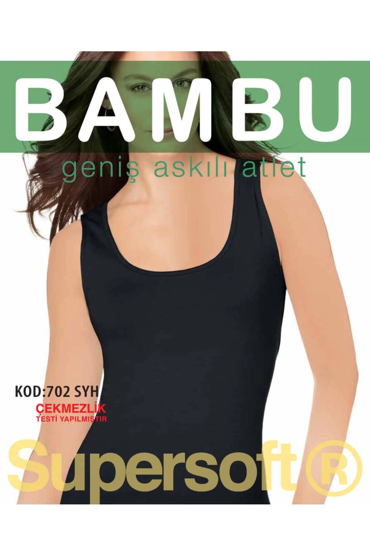 3'Lü Kadın Bambu Geniş Askılı Atlet
