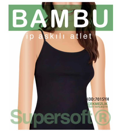 3'Lü Kadın Bambu İp Askılı Atlet
