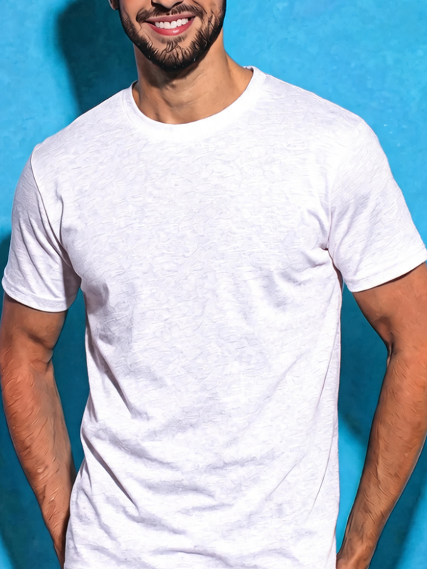 3'Lü Saf Pamuk Sıfır Yaka T-Shirt