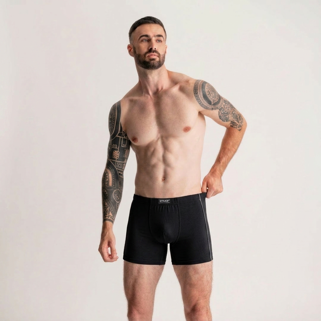 3'Lü Modal Biyeli Pamuk Kemer Boxer