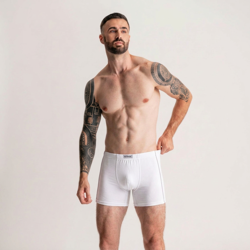 3'Lü Modal Biyeli Pamuk Kemer Boxer