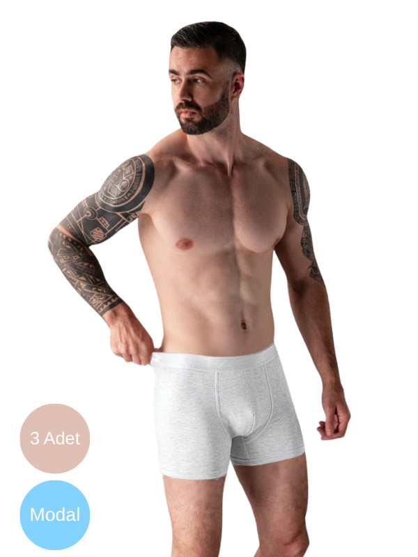 3'Lü Modal Jakar Kemer Boxer