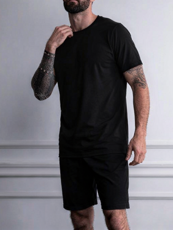 3'Lü Saf Pamuk Sıfır Yaka T-Shirt