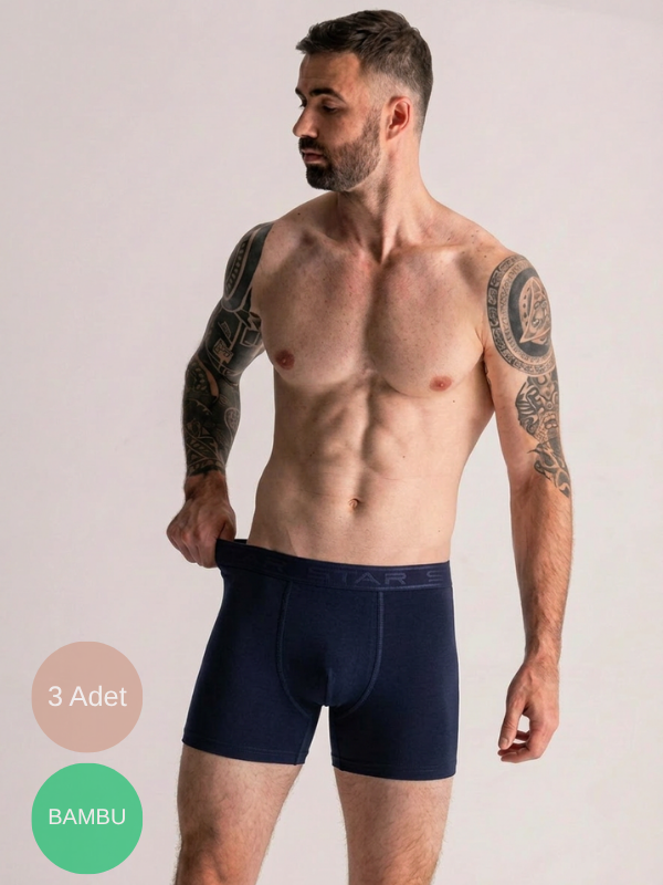 3'Lü Bambu Jakar Kemer Boxer