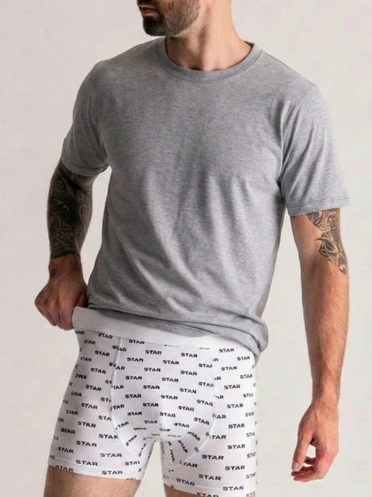 3'Lü Saf Pamuk Sıfır Yaka T-Shirt