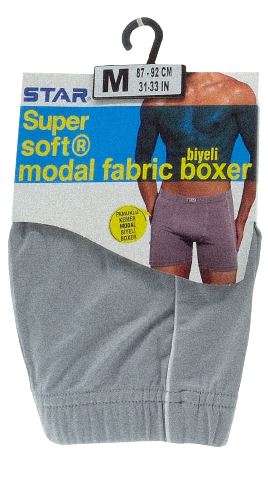 3'Lü Modal Biyeli Pamuk Kemer Boxer